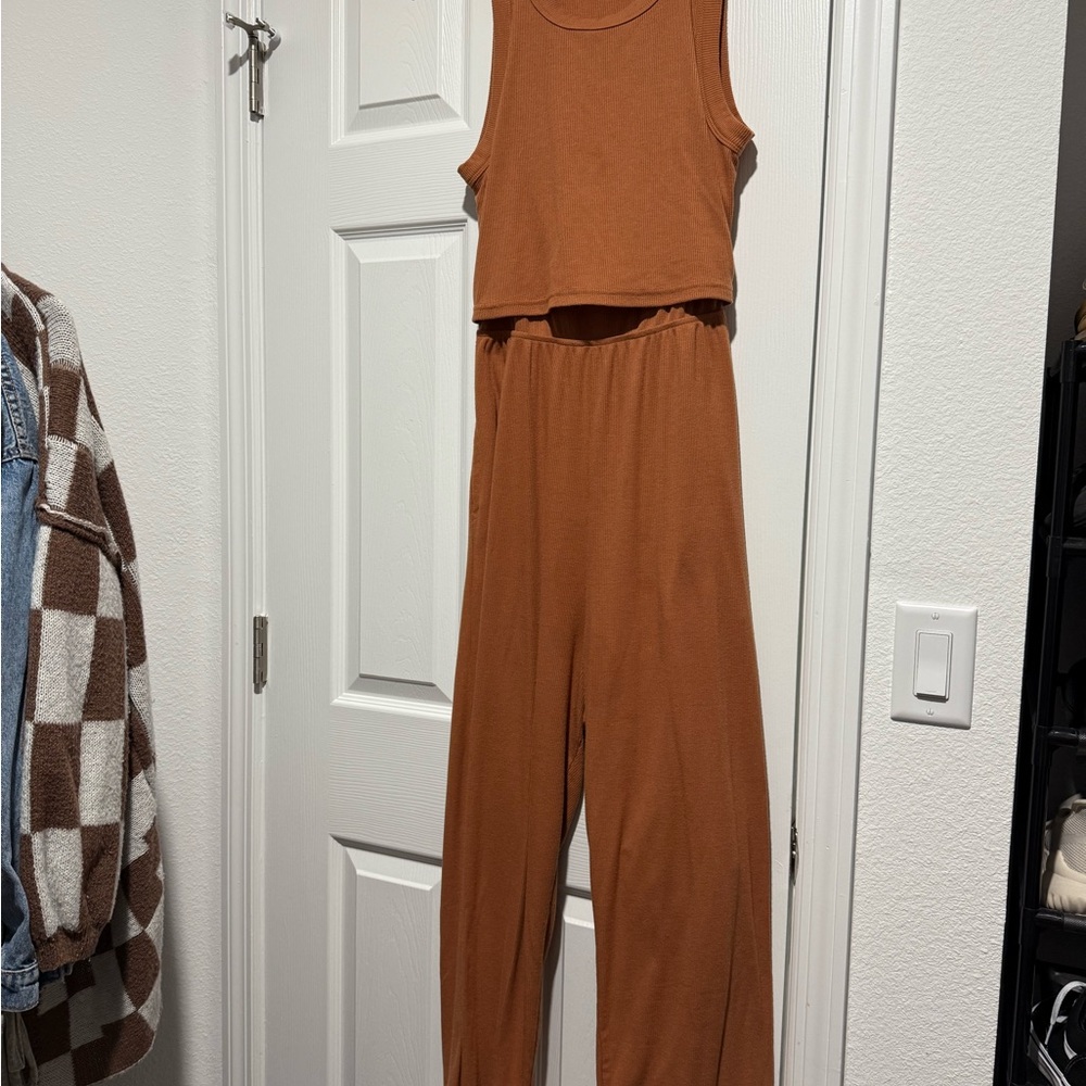 Latched Mama Copper Ribbed Nursing Jumper/Romper
